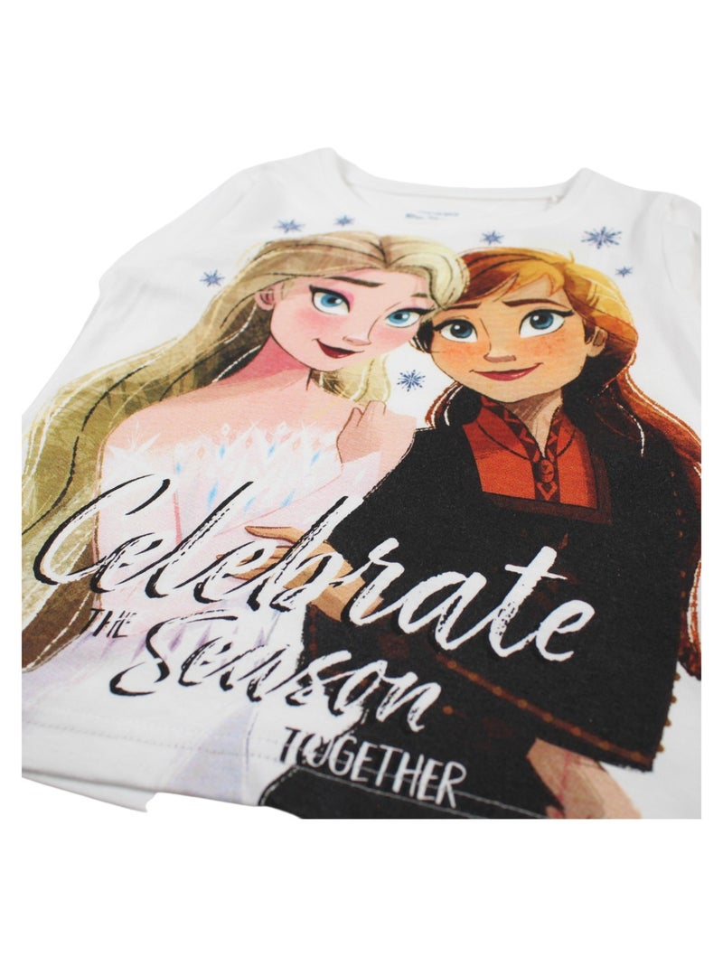 Disney - Pyjama coton fille avec imprimé personnage Blanc - Kiabi