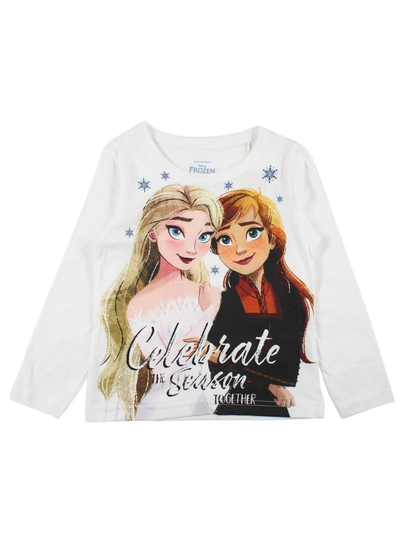 Disney - Pyjama coton fille avec imprimé personnage Blanc - Kiabi