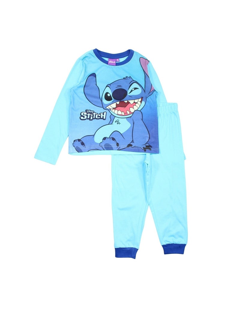 Pyjama Long Lilo Et Stitch Pour Garçon – Haut Et Pantalon En Coton Doux, Motifs Amusants