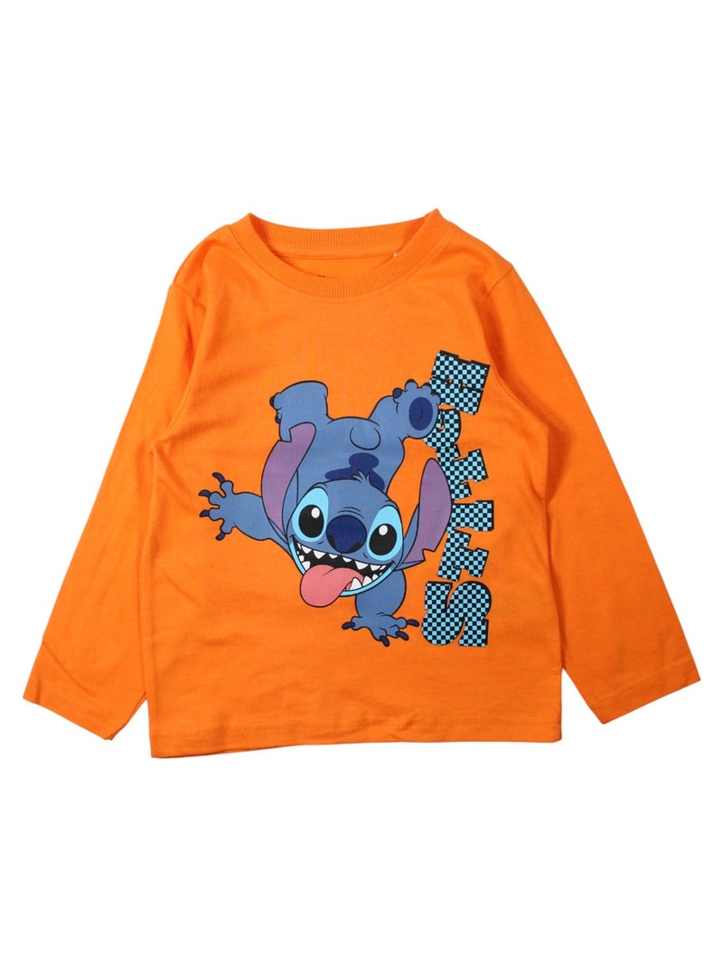 Disney - Pyjama coton garçon Lilo et Stitch Orange - Kiabi