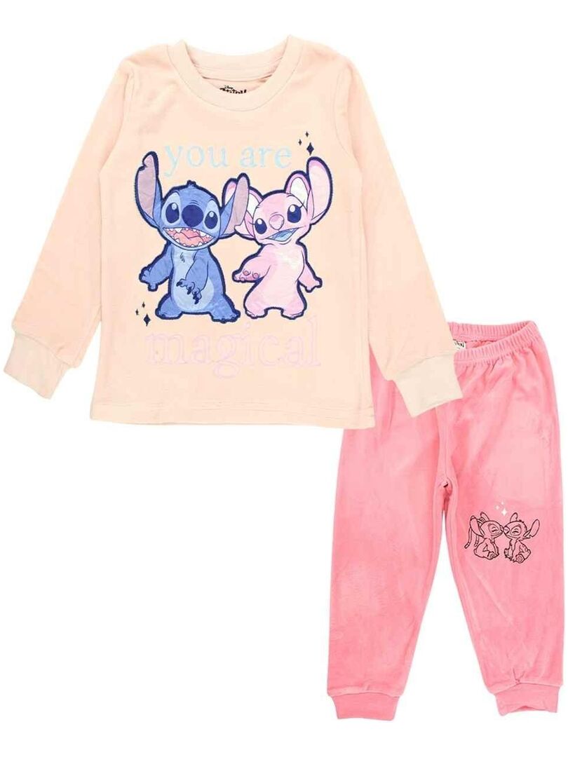 Stitch Disney - Pyjama à manches courtes pour femme Vêtements de nuit en  coton deux
