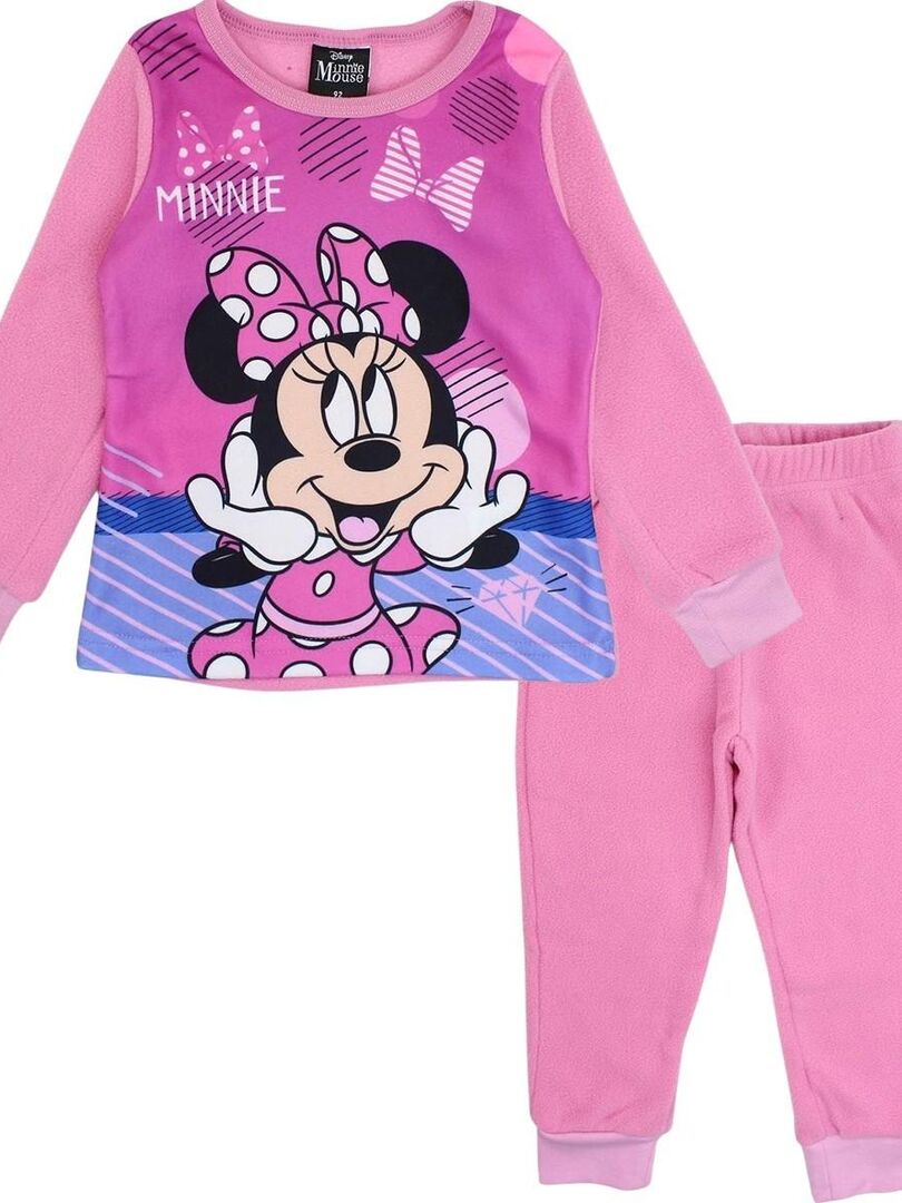 Pyjama Disney pour femme été léopard roses Mickey Minnie ensemble