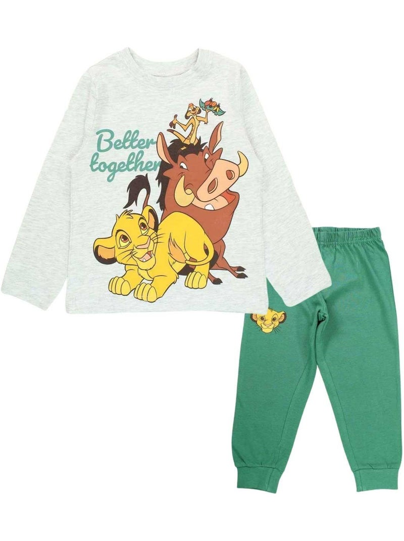 Disney - Pyjama garçon imprimé Le Roi Lion en coton Gris - Kiabi