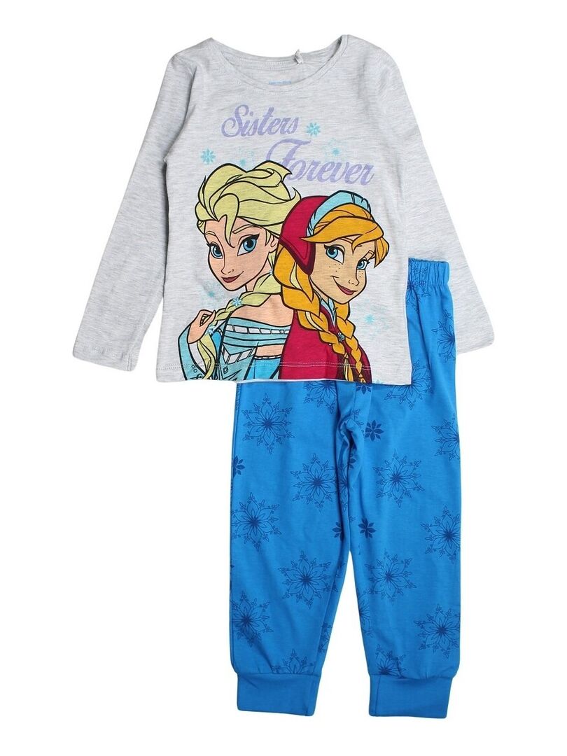 Disney - Pyjama imprimé La Reine Des Neiges en coton Bleu - Kiabi