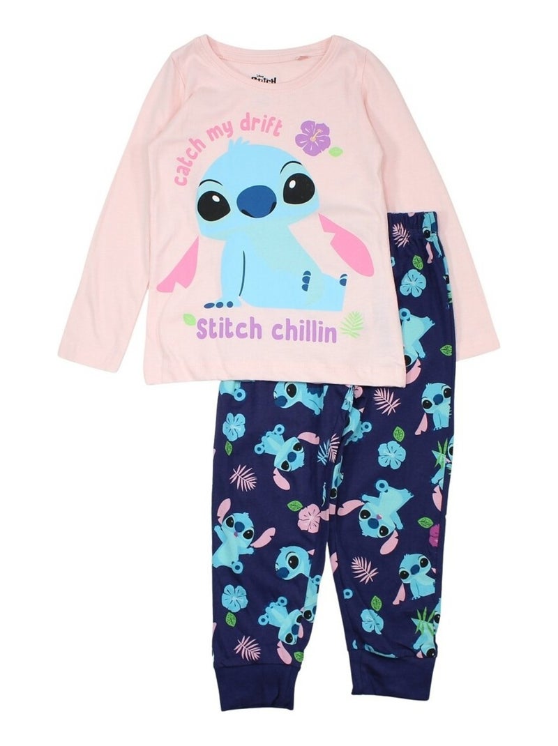 Disney - Pyjama imprimé Lilo Et Stitch en coton Rose - Kiabi