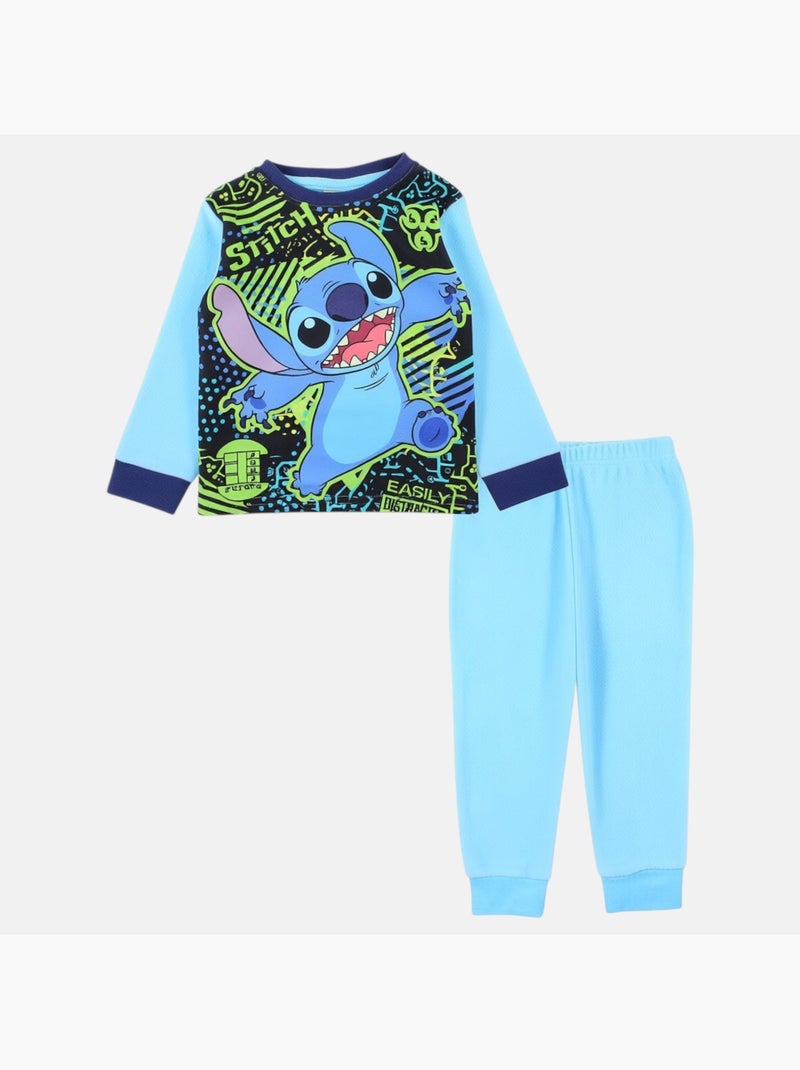 Disney - pyjama imprimé manches longues, col rond Bleu - Kiabi