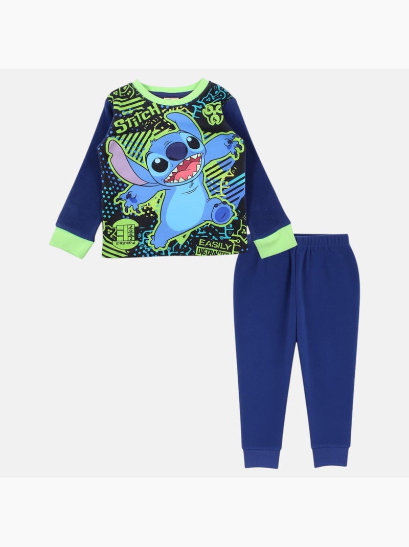 Disney - pyjama imprimé manches longues, col rond Bleu marine - Kiabi