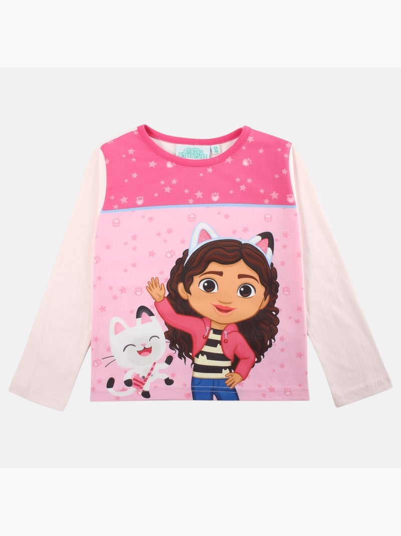 Disney - pyjama imprimé manches longues, col rond Rose clair - Kiabi