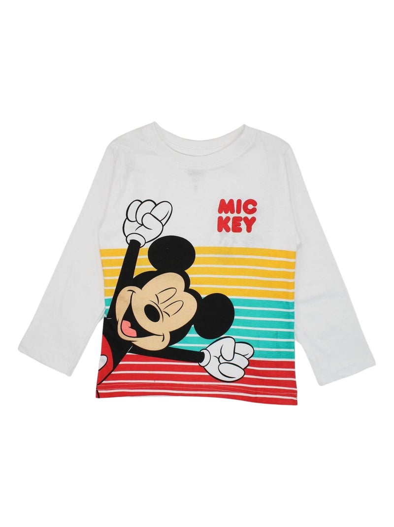 Disney - Pyjama imprimé Mickey en coton Blanc - Kiabi