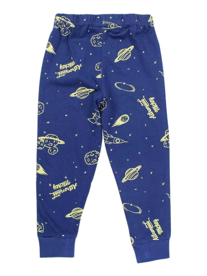 Disney - Pyjama imprimé Mickey en coton Bleu - Kiabi