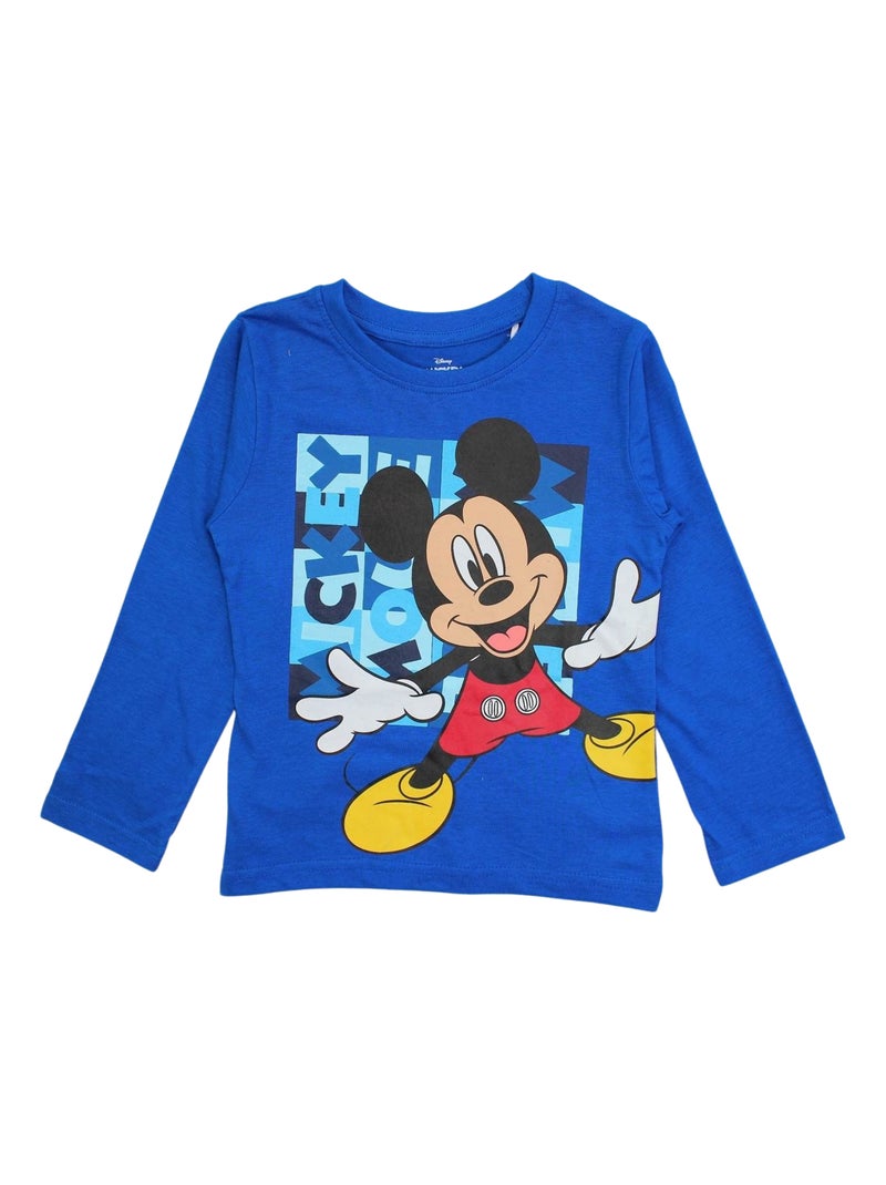 Disney - Pyjama imprimé Mickey en coton Bleu marine - Kiabi