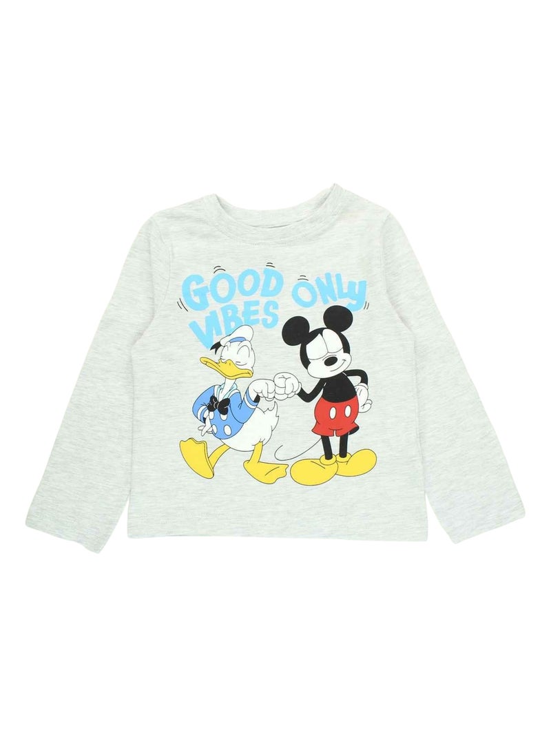 Disney - Pyjama imprimé Mickey en coton Gris - Kiabi