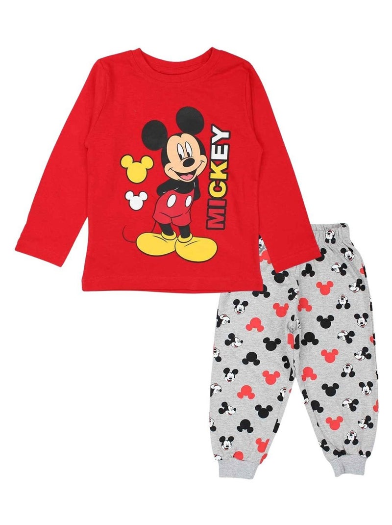 Disney - Pyjama imprimé Mickey en coton Rouge - Kiabi