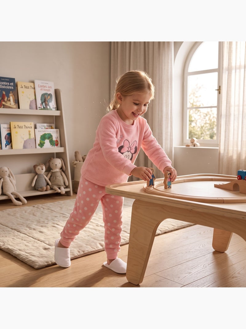 Disney - pyjama manches longues avec personnage Rose clair - Kiabi