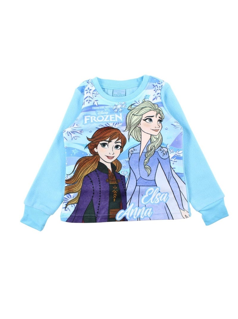 Disney - Pyjama polaire coton fille avec imprimé personnage Bleu - Kiabi