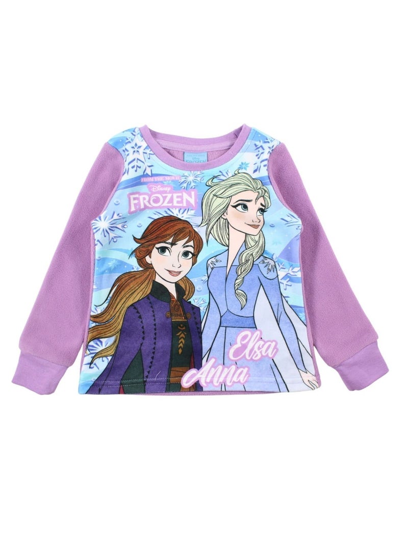 Disney - Pyjama polaire coton fille avec imprimé personnage Violet - Kiabi