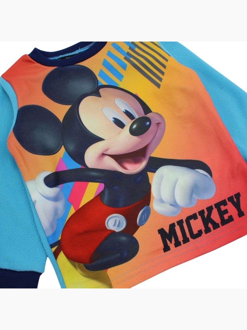 Disney - pyjama polaire imprimé manches longues, col rond Bleu - Kiabi