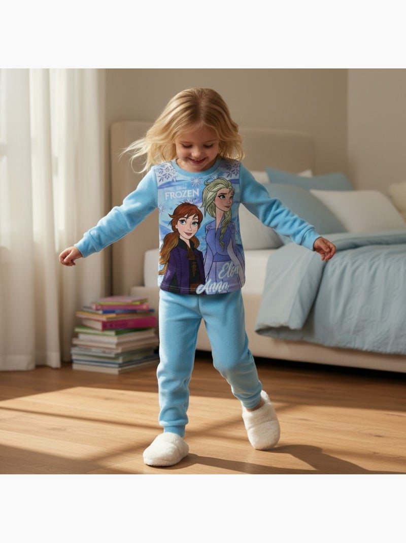 Disney - pyjama polaire imprimé manches longues, col rond Bleu - Kiabi