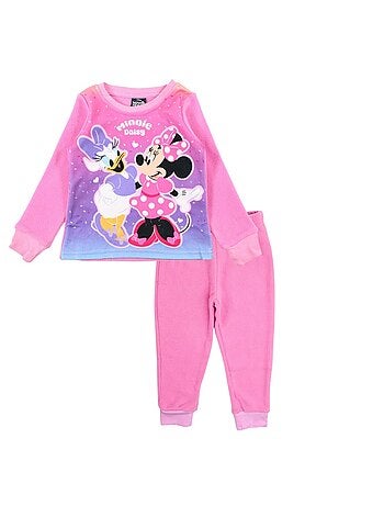 Disney - pyjama polaire imprimé manches longues, col rond