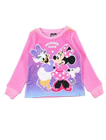 Disney - pyjama polaire imprimé manches longues, col rond