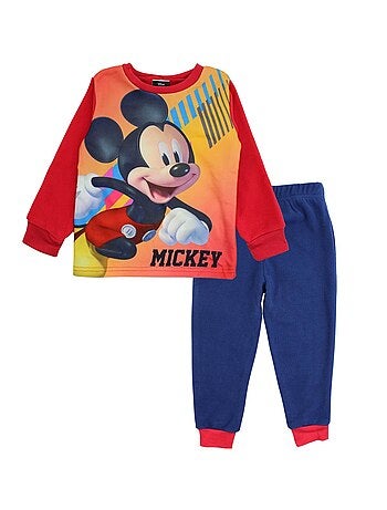 Disney - pyjama polaire imprimé manches longues, col rond