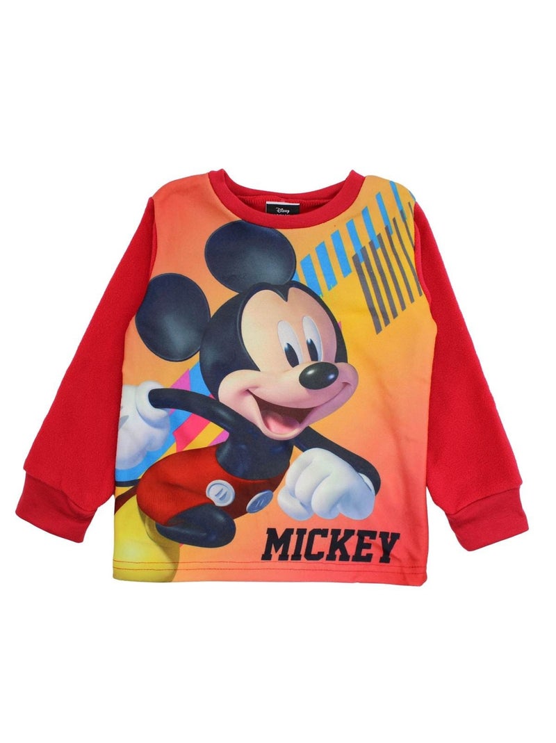 Disney - pyjama polaire imprimé manches longues, col rond Rouge - Kiabi