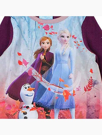 Disney - pyjama polaire imprimé manches longues, col rond