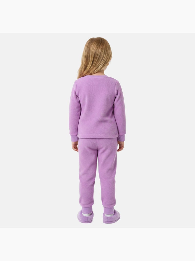 Disney - pyjama polaire imprimé manches longues, col rond Violet - Kiabi