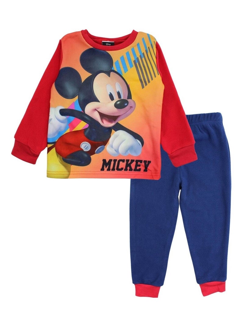 Disney - Pyjama polaire Mickey Rouge - Kiabi