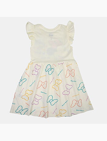 Disney - Robe bébé fille écru à volants motif personnage