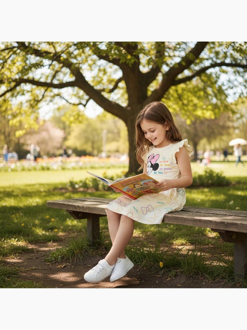 Disney - Robe bébé fille écru à volants motif personnage - Kiabi