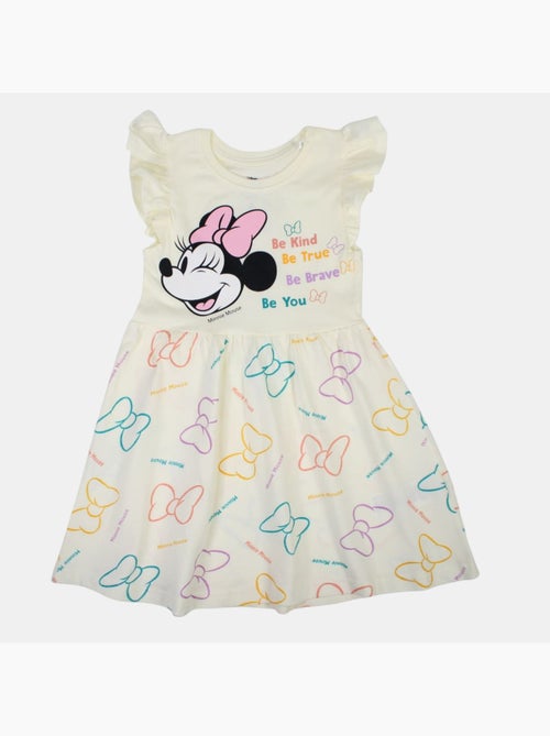 Disney - Robe bébé fille écru à volants motif personnage - Kiabi
