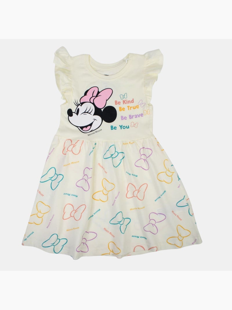 Disney - Robe bébé fille écru à volants motif personnage Blanc - Kiabi
