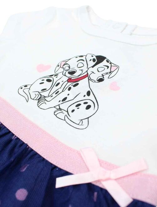 Disney - Robe bébé fille imprimé 101 Dalmatiens en coton - Kiabi