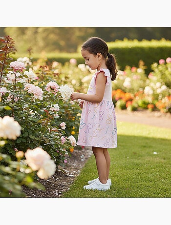 Disney - Robe bébé fille rose à volants motif personnage