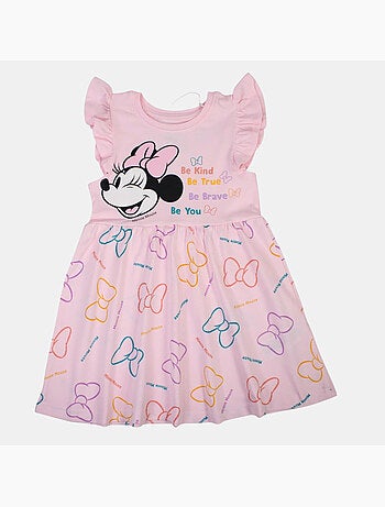 Disney - Robe bébé fille rose à volants motif personnage
