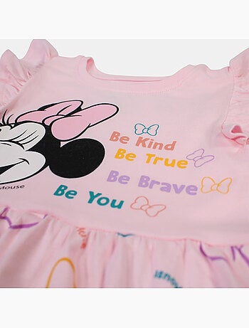 Disney - Robe bébé fille rose à volants motif personnage