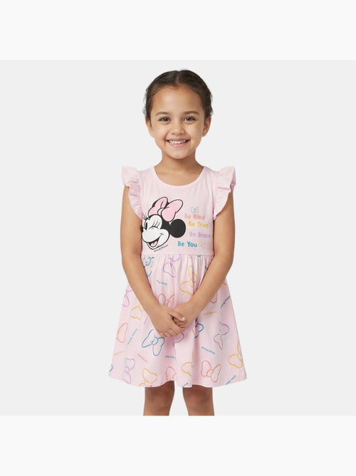 Disney - Robe bébé fille rose à volants motif personnage - Kiabi