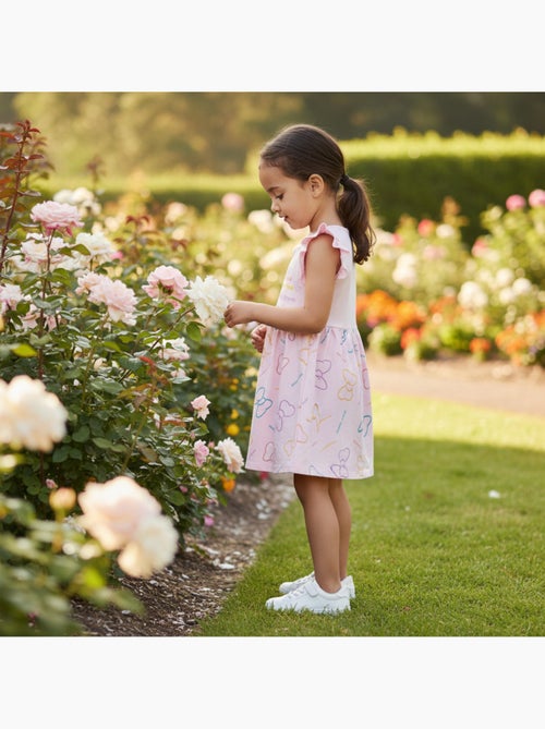 Disney - Robe bébé fille rose à volants motif personnage - Kiabi