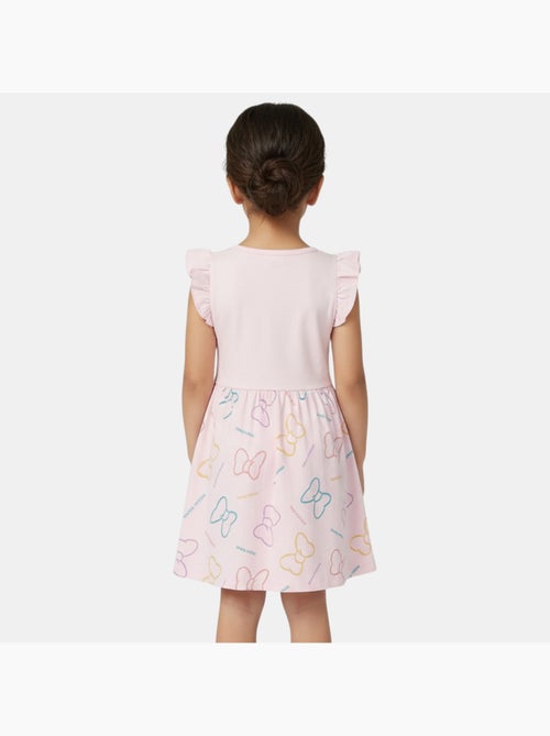 Disney - Robe bébé fille rose à volants motif personnage - Kiabi