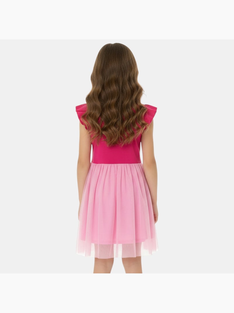 Disney - Robe enfant à motif Rose fushia - Kiabi