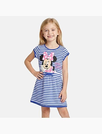 Disney - Robe enfant rayée bleu motif personnage