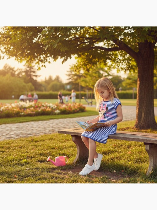 Disney - Robe enfant rayée bleu motif personnage - Kiabi