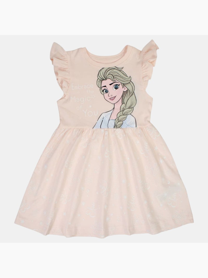Disney - Robe fille avec personnage et motifs Orange clair - Kiabi