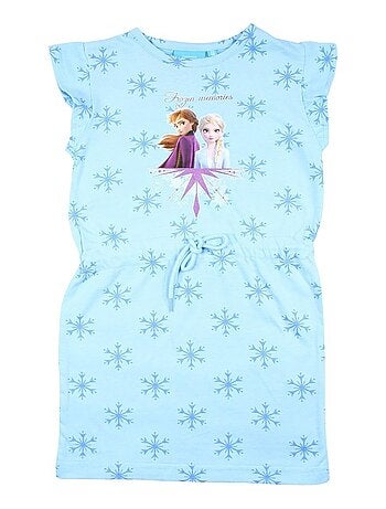 Disney - Robe fille imprimé La Reine Des Neiges en coton