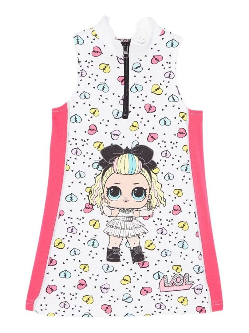 Disney Robe fille imprim Lol Surprise en coton Blanc Kiabi