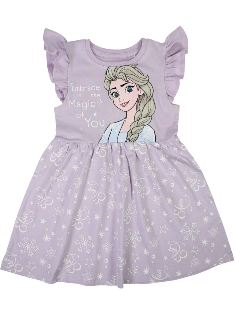 Disney - Robe Fille La Reine des Neiges Mauve - Kiabi