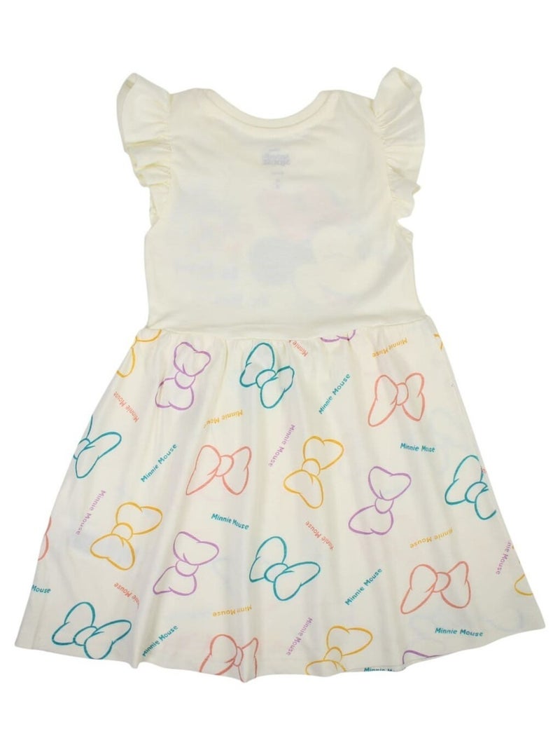 Disney - Robe Fille Minnie Blanc - Kiabi