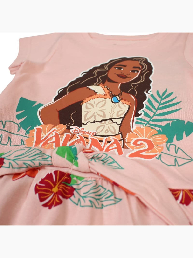 Disney - Robe Fille Vaiana Rose clair - Kiabi