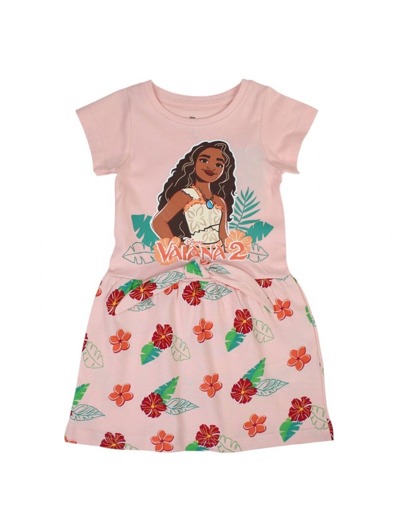 Disney - Robe Fille Vaiana Rose clair - Kiabi